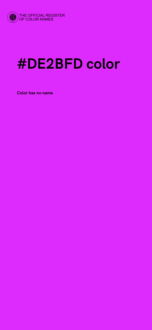 #DE2BFD color image