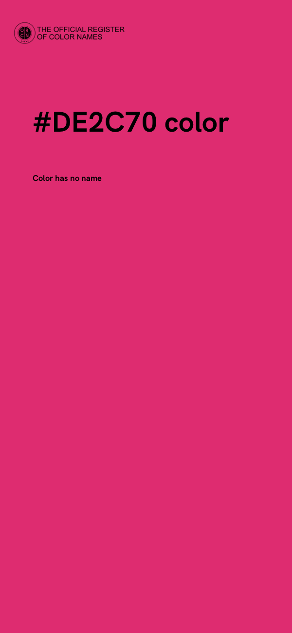 #DE2C70 color image