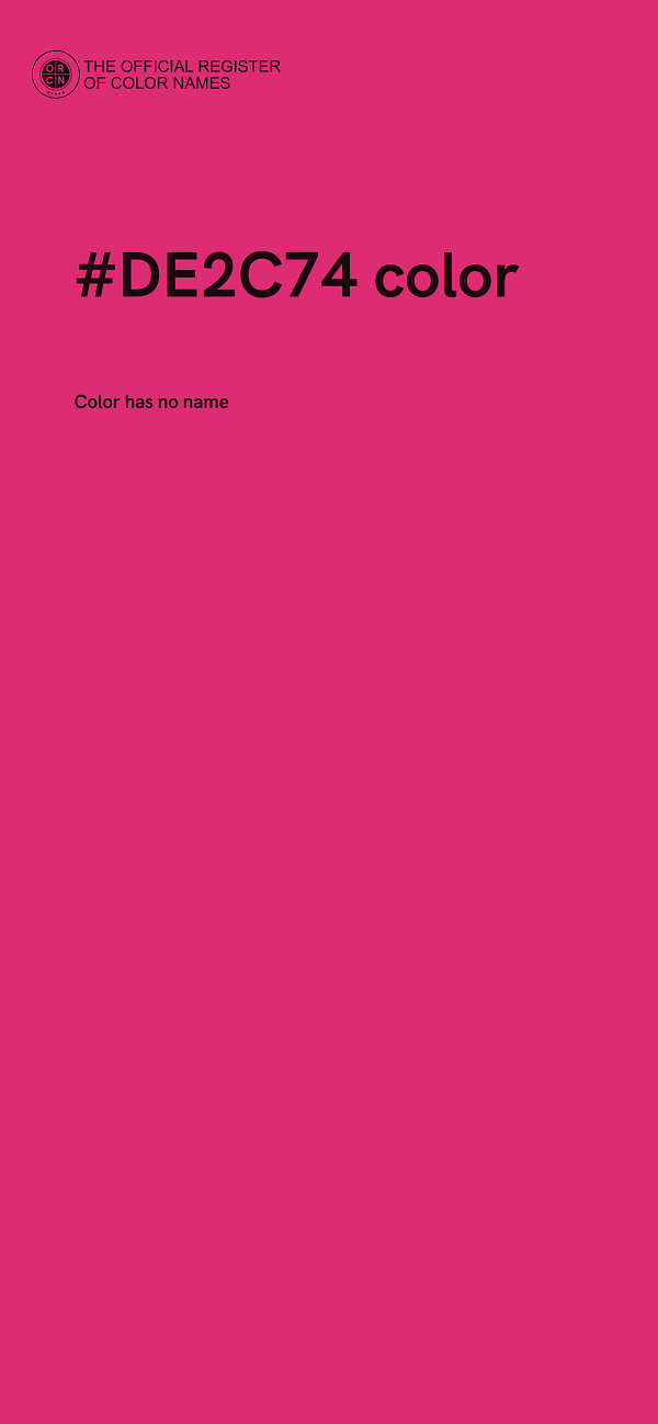 #DE2C74 color image