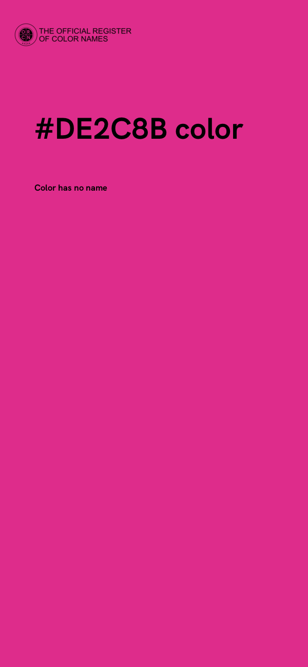 #DE2C8B color image