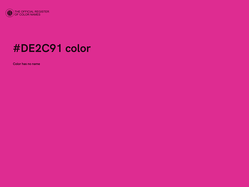 #DE2C91 color image