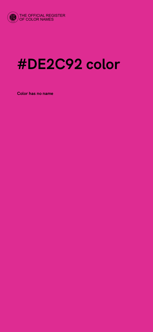 #DE2C92 color image