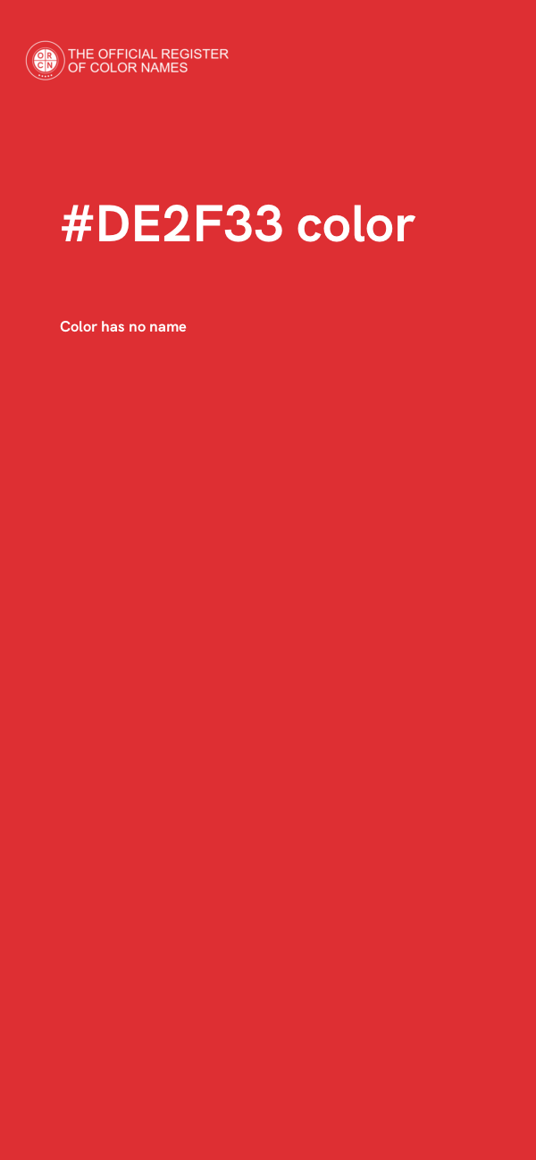 #DE2F33 color image