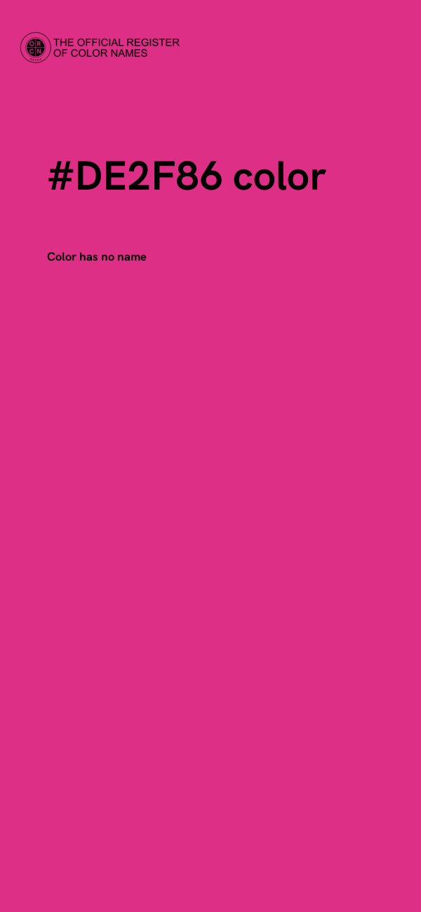 #DE2F86 color image