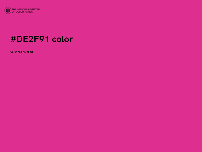 #DE2F91 color image