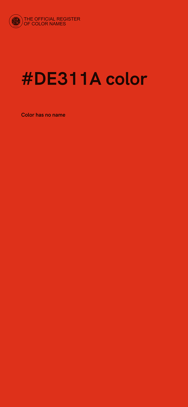 #DE311A color image