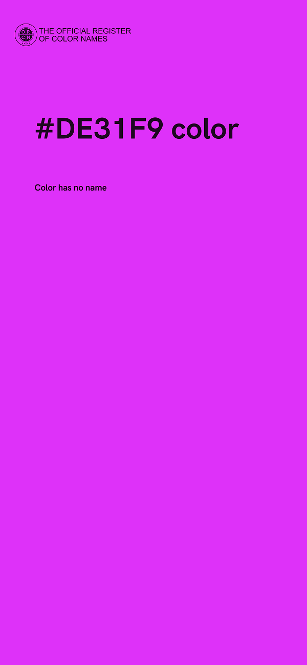 #DE31F9 color image