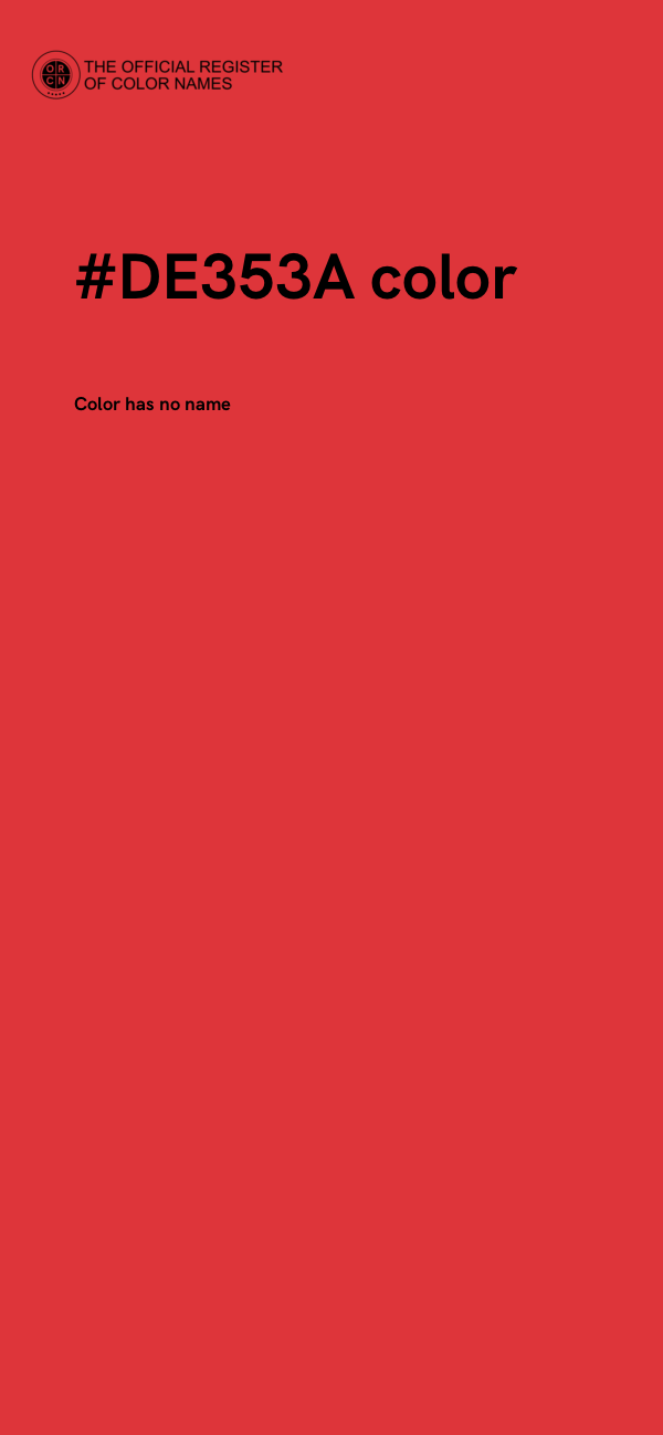 #DE353A color image