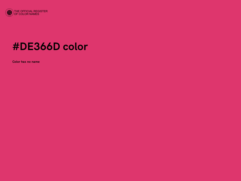 #DE366D color image