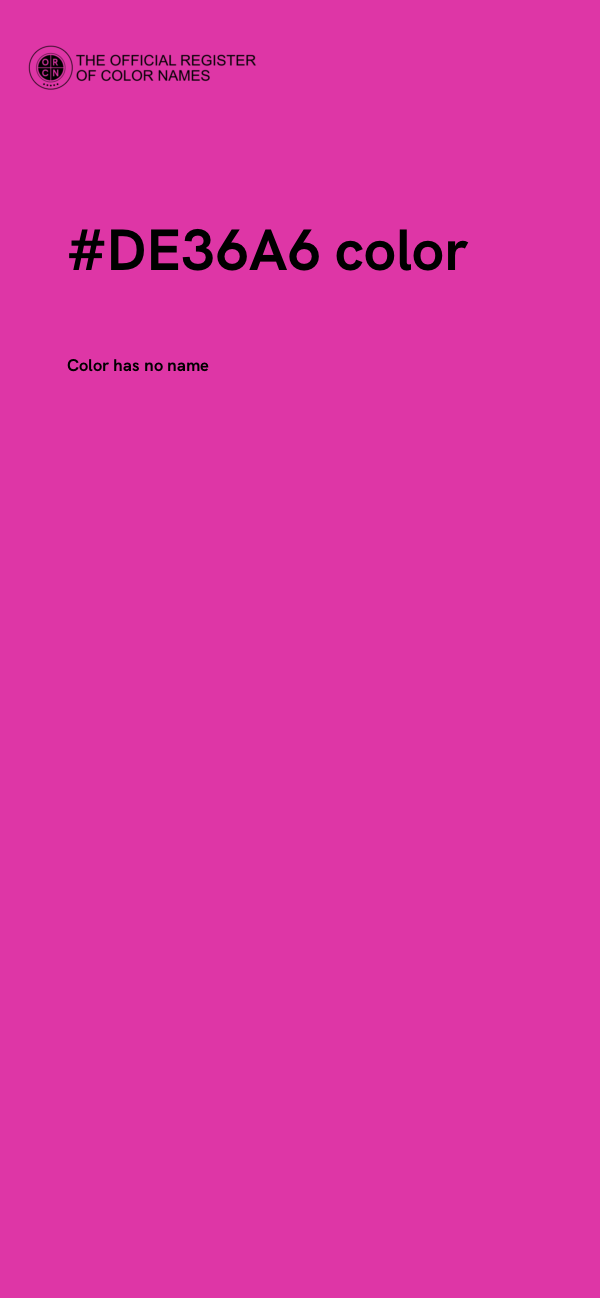 #DE36A6 color image