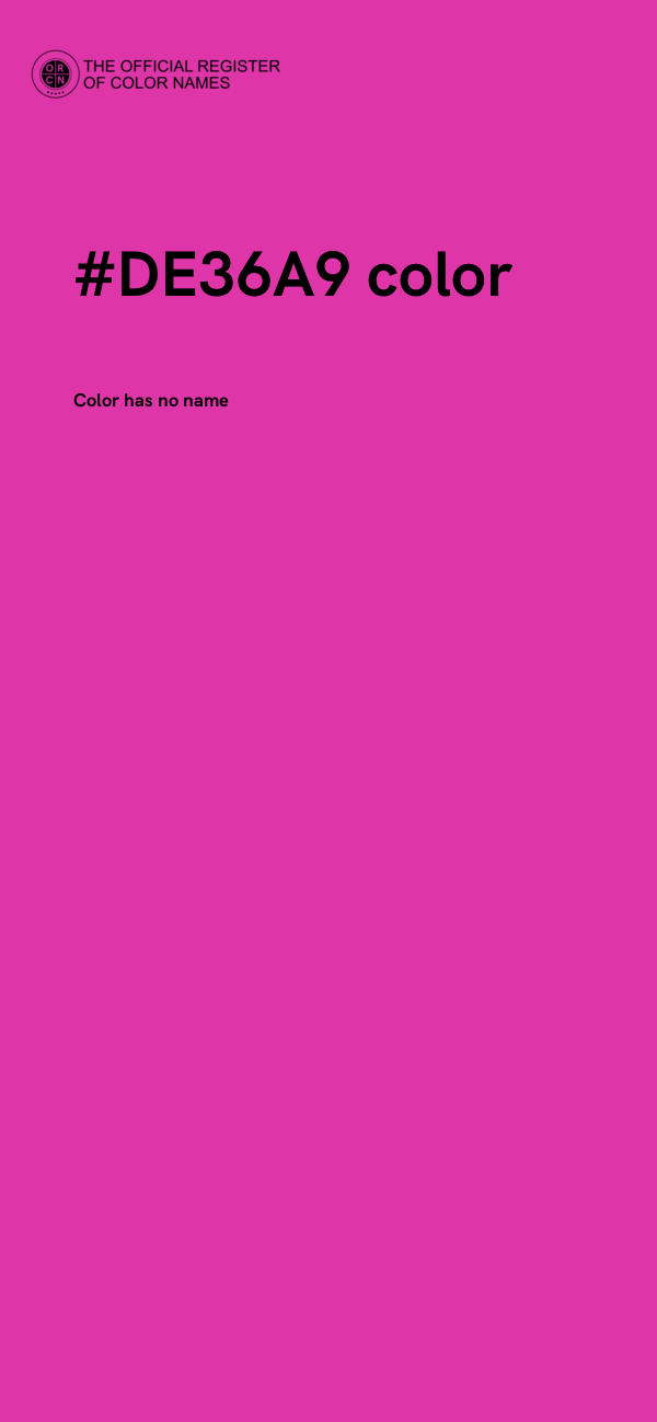 #DE36A9 color image
