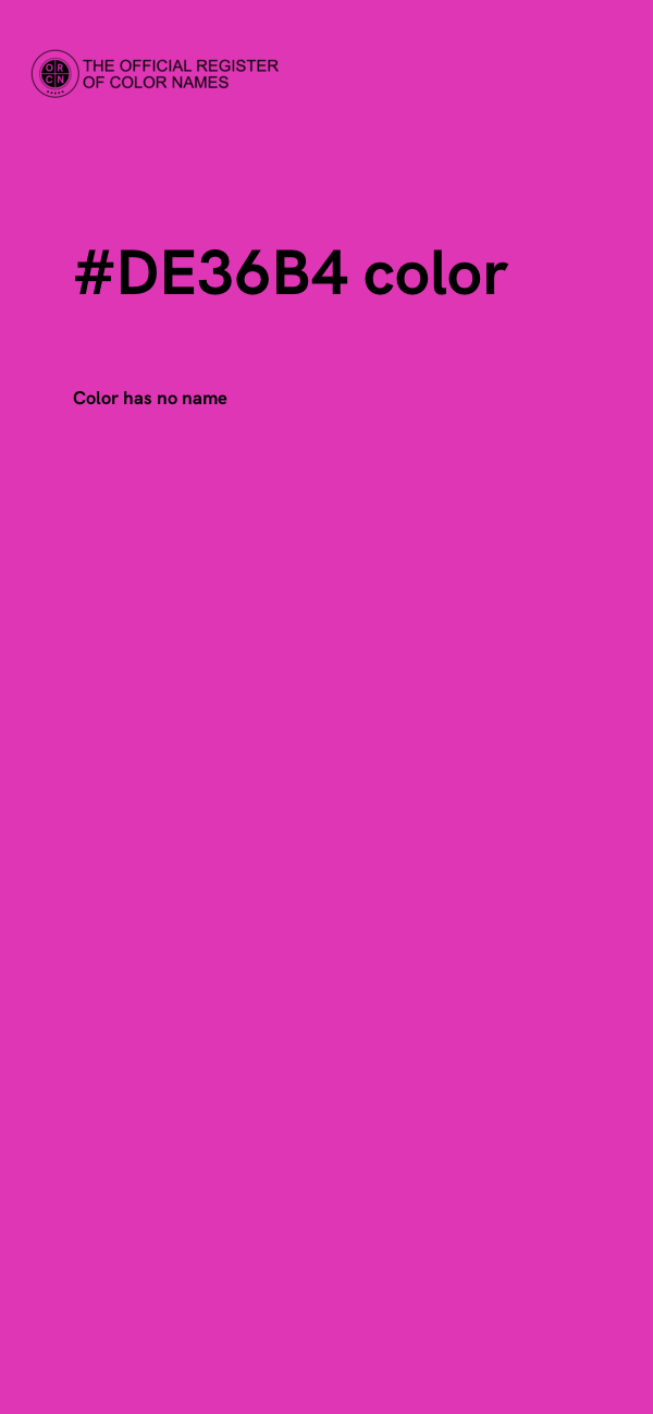 #DE36B4 color image