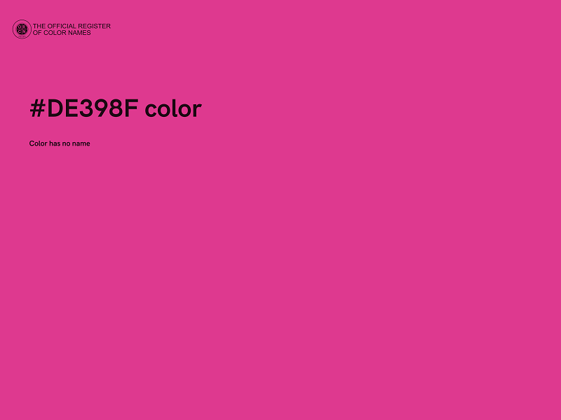 #DE398F color image