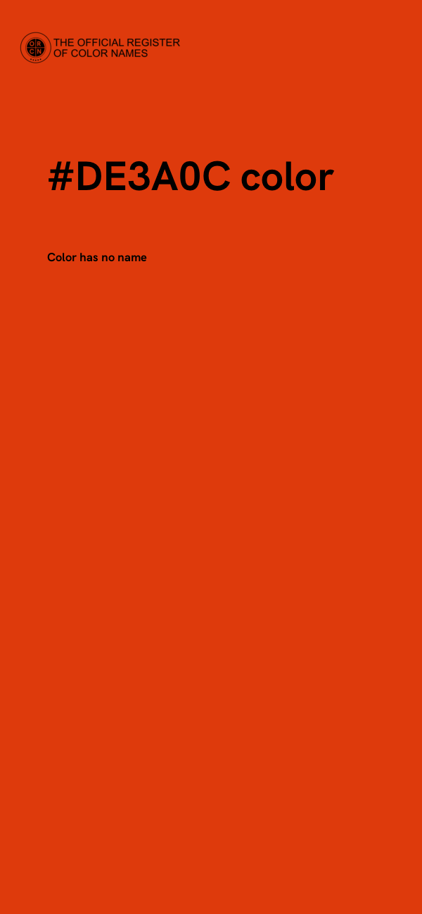 #DE3A0C color image