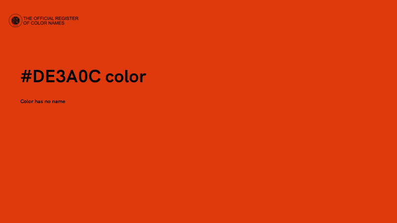 #DE3A0C color image