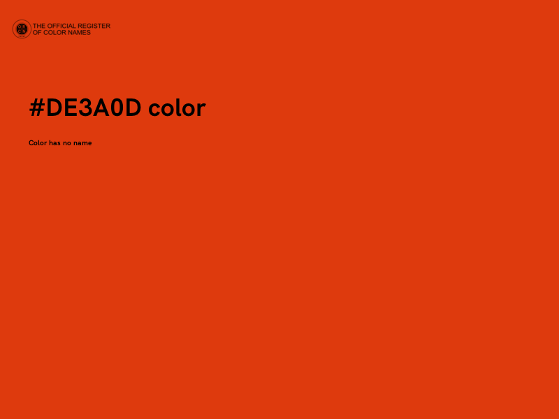 #DE3A0D color image