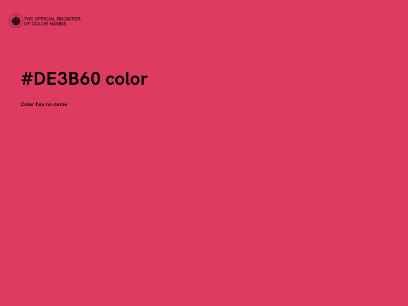 #DE3B60 color image