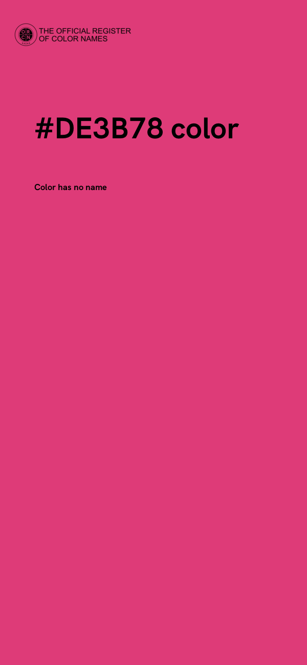 #DE3B78 color image