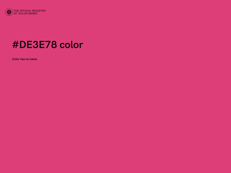 #DE3E78 color image