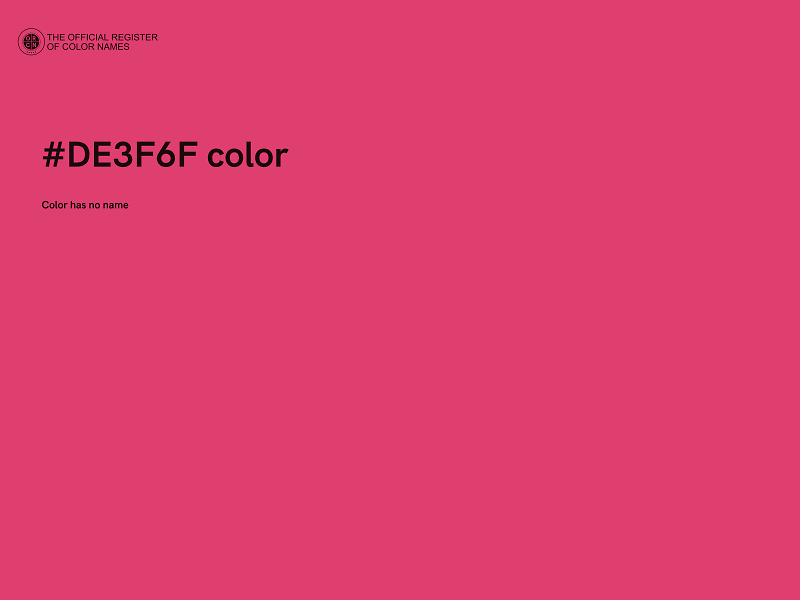 #DE3F6F color image