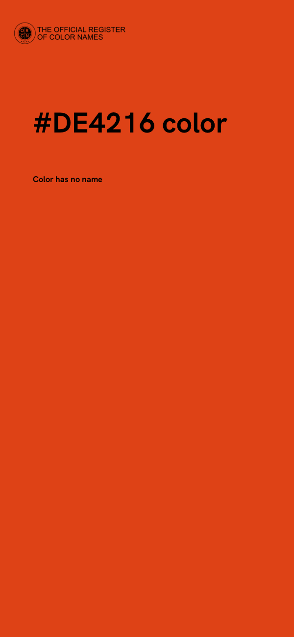 #DE4216 color image