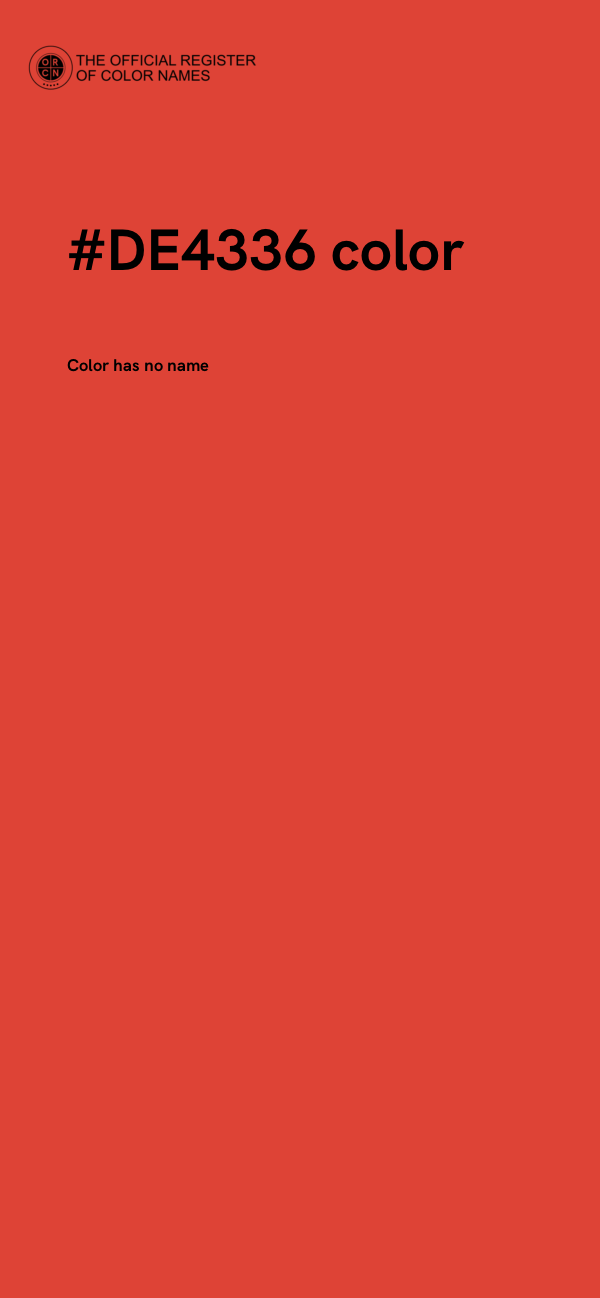 #DE4336 color image