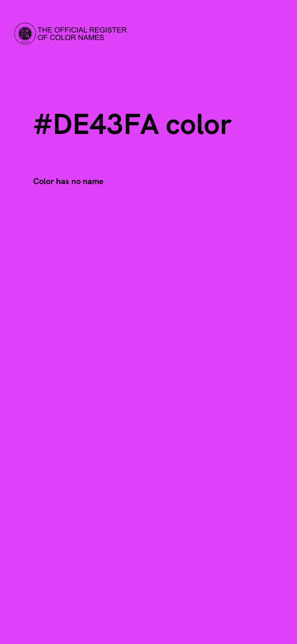 #DE43FA color image