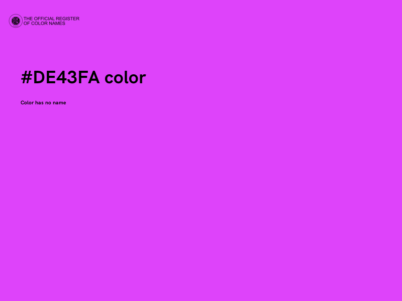 #DE43FA color image