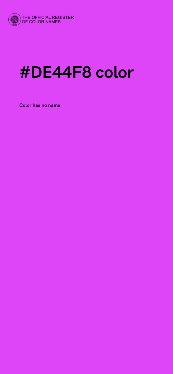 #DE44F8 color image