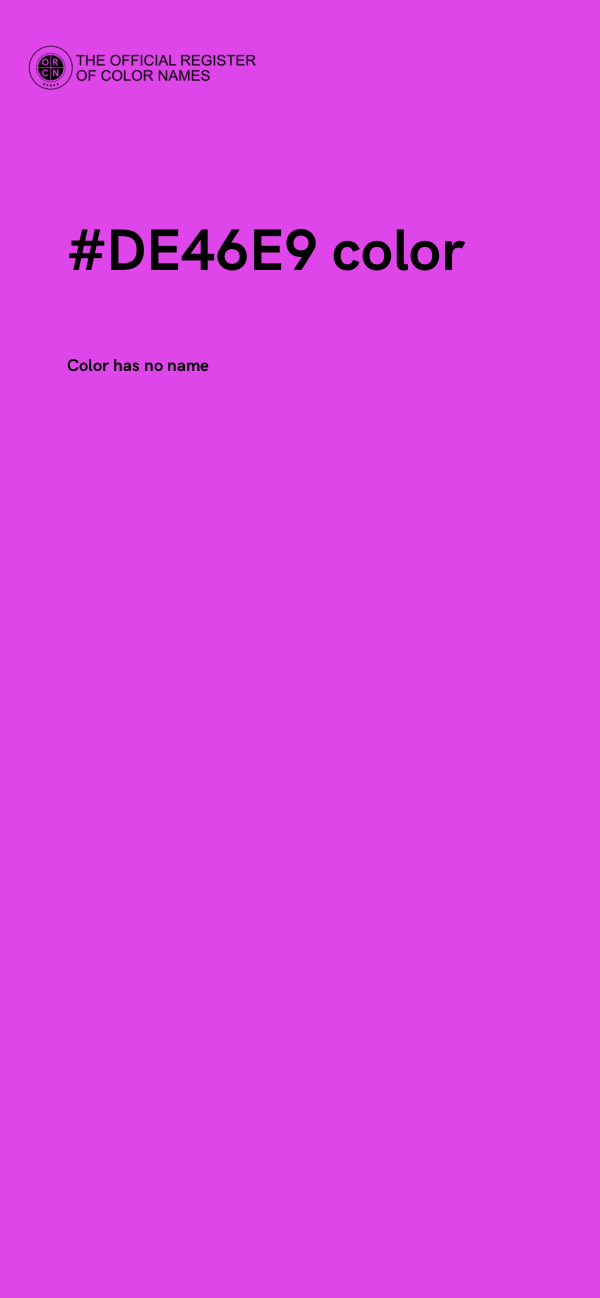 #DE46E9 color image