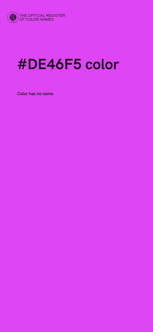 #DE46F5 color image