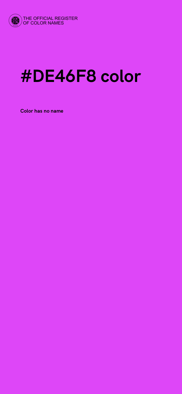 #DE46F8 color image