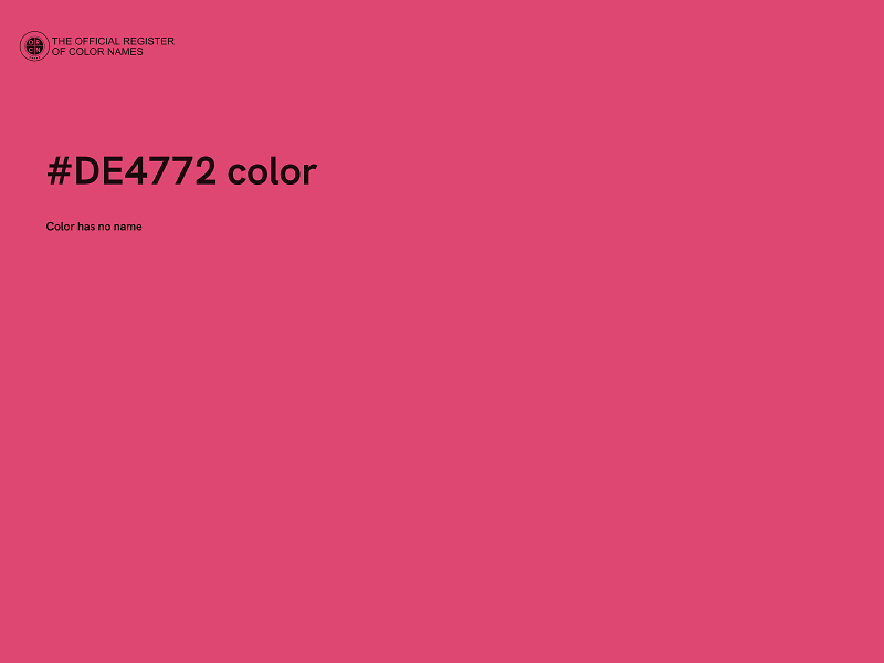 #DE4772 color image
