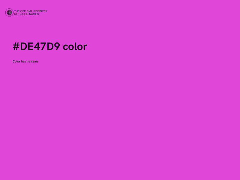 #DE47D9 color image