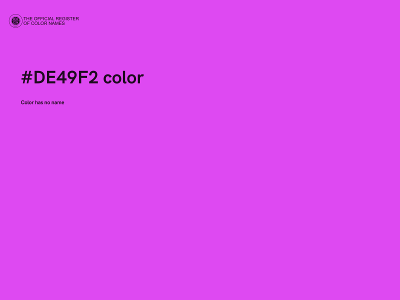 #DE49F2 color image