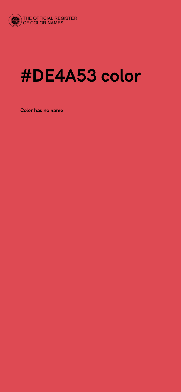 #DE4A53 color image