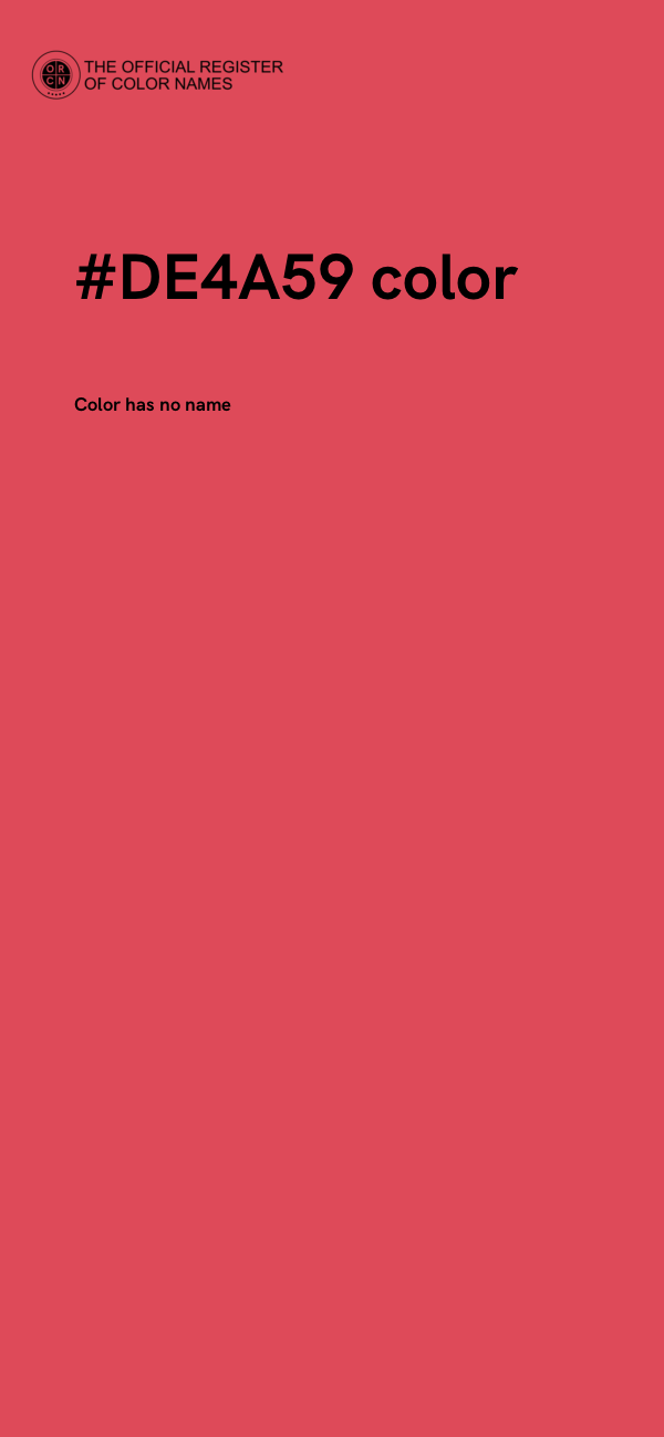 #DE4A59 color image