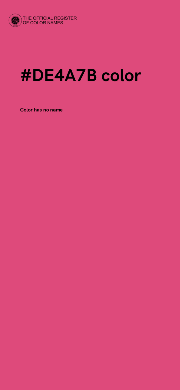 #DE4A7B color image