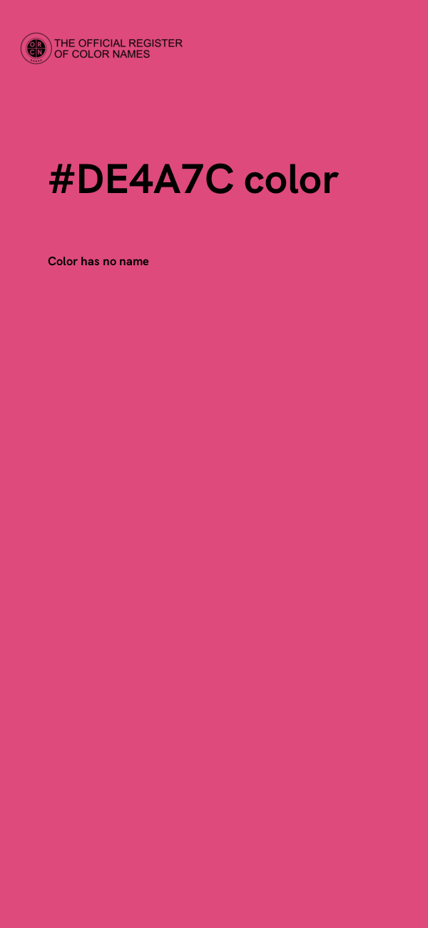 #DE4A7C color image