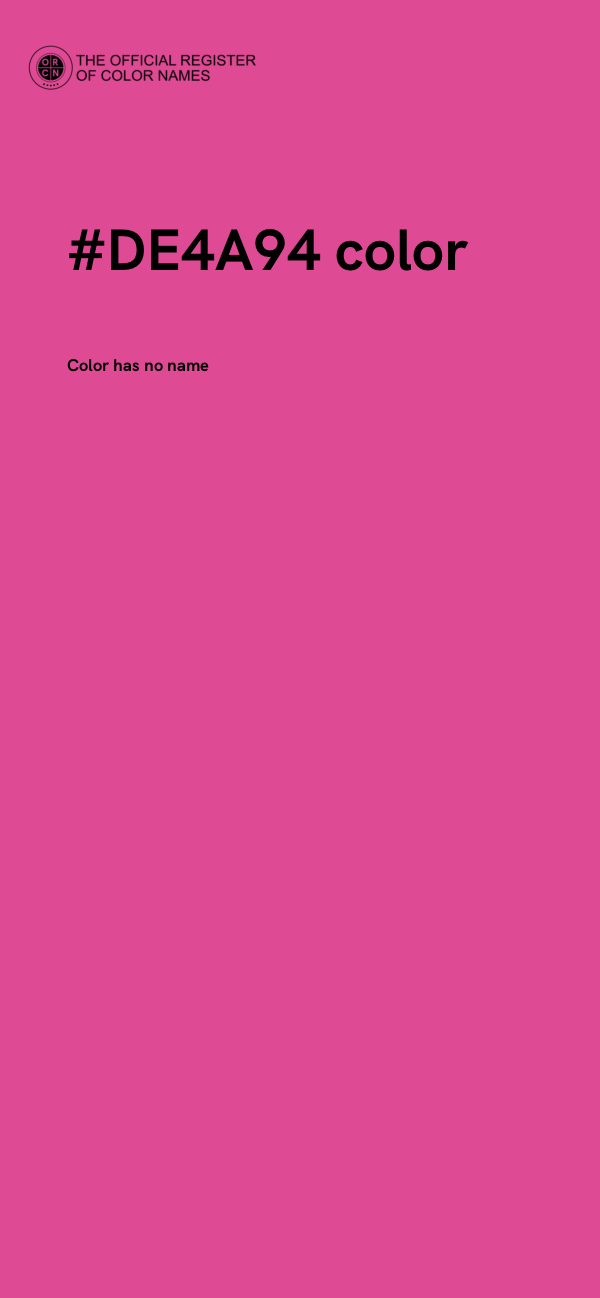 #DE4A94 color image