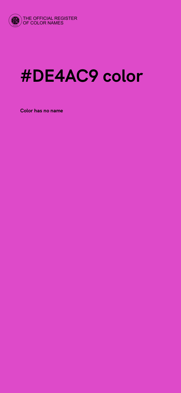 #DE4AC9 color image
