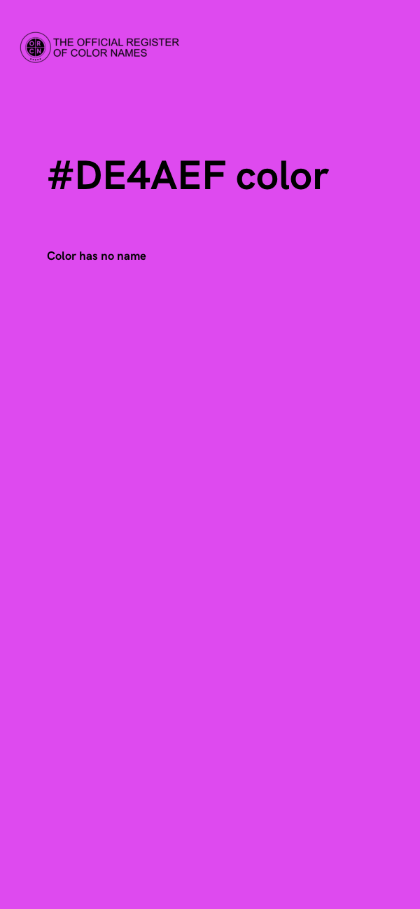 #DE4AEF color image
