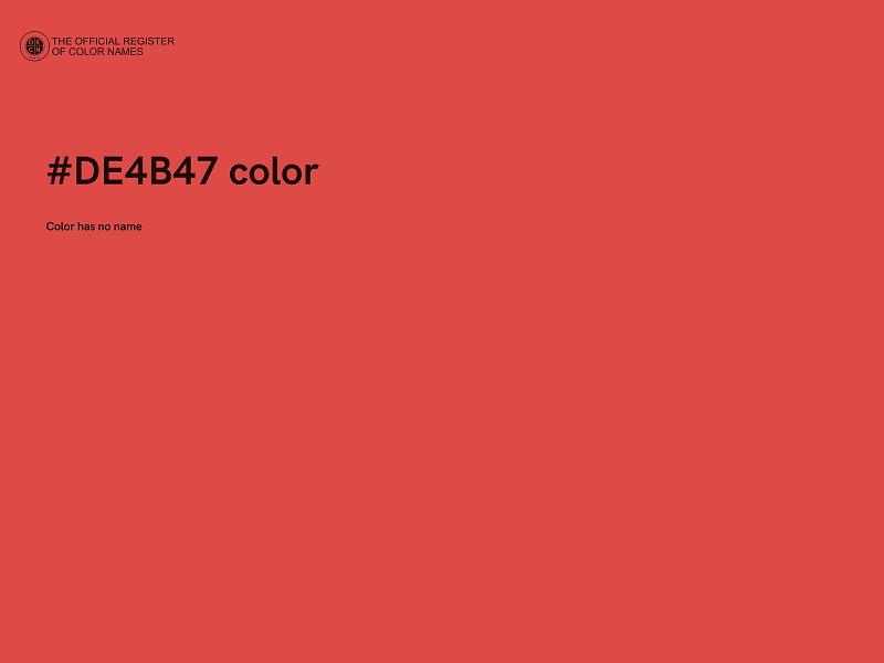 #DE4B47 color image
