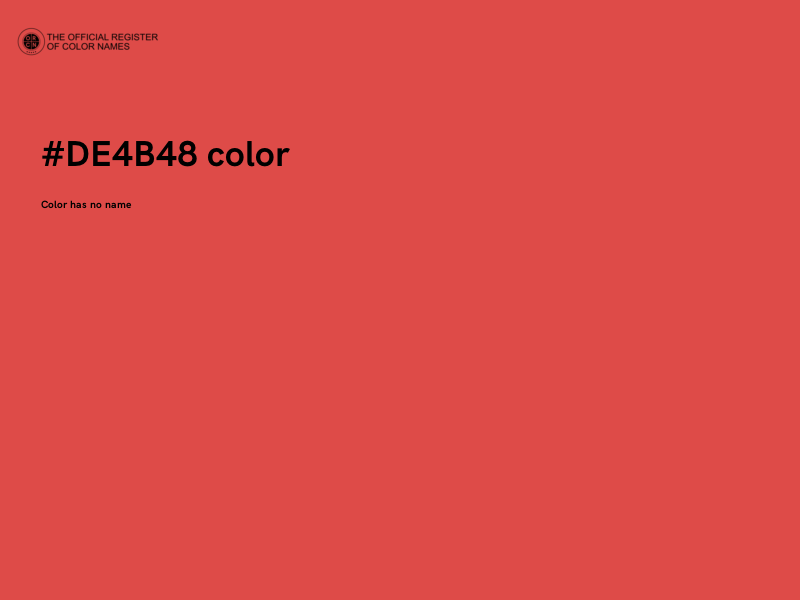 #DE4B48 color image