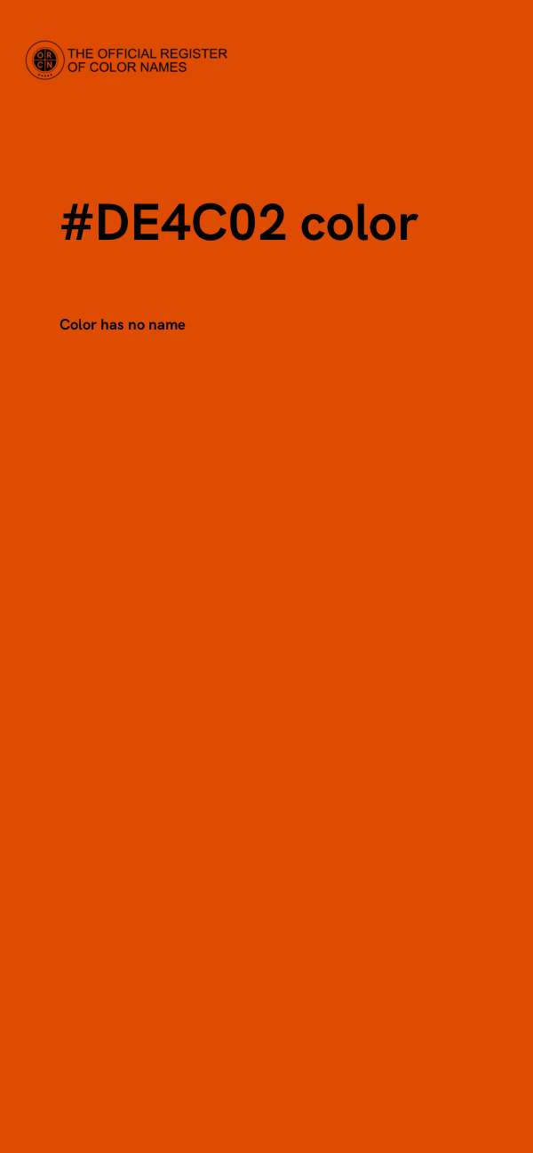 #DE4C02 color image