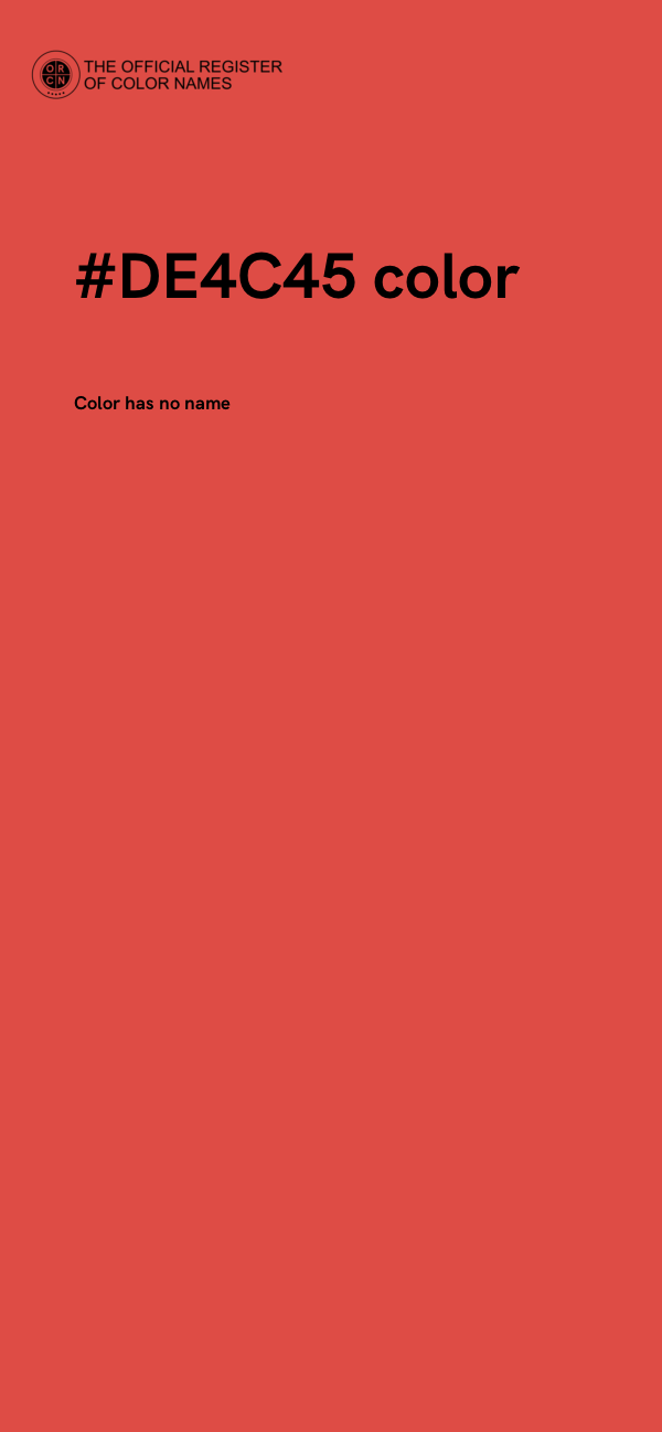 #DE4C45 color image