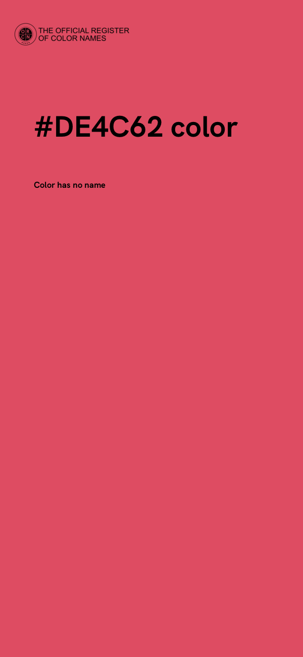 #DE4C62 color image