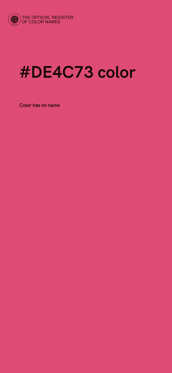 #DE4C73 color image