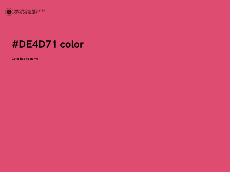 #DE4D71 color image