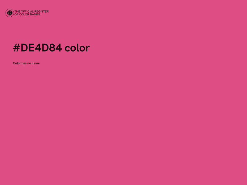 #DE4D84 color image